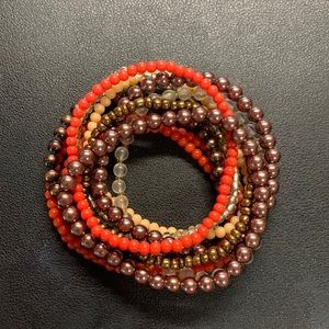 Set of 10 mark. Stretch Bracelets